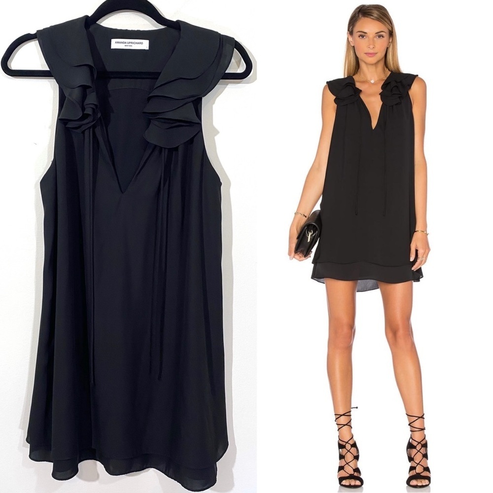 Elegant Black Ruffled Dress